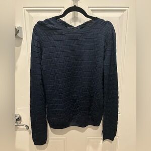 Agnona silk navy blue sweater